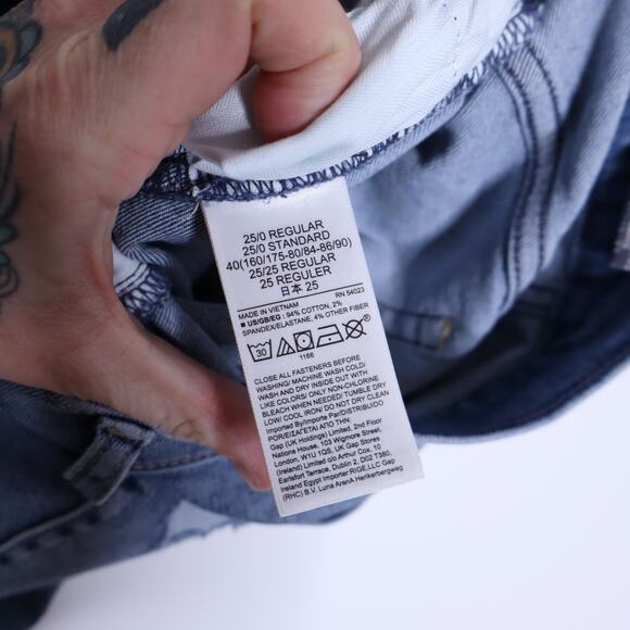 GAP NEW Mid Rise True Skinny Jeans Light Destroy Stretch 5-Pocket Women's 0/25 - Picture 11 of 11